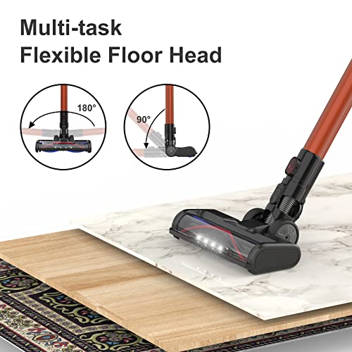 Cordless Stick Vacuum Cleaner 30Kpa Powerful Suction Quiet Lightweight Multi-Function Handheld Vacuum Deep Cleaning For Floor Carpet Car Pet Hair Latest Model #TOP3