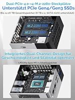 GMKtec K16 Gaming Mini PC AMD Ryzen 7 7735HS (4.75GHz) 32DDR5 RAM +512GB Festplatte PCle SSD, Dual NIC LAN 2.5G Desktop Computer, Dual USB4, HDMI 2.0, USB-C – Ansicht 7