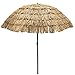 EasyGo - 8' Thatch Patio Tiki Umbrella - Tropical Palapa Raffia Tiki Hut Hawaiian Hula Beach Umbrella