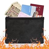 耐火バッグ 防水ファスナー付き 耐熱1200℃素材使用(瞬間耐熱) 防火ケース 貴重品 通帳 印鑑 書類入れ 火災対策 防災グッズ JBK-001