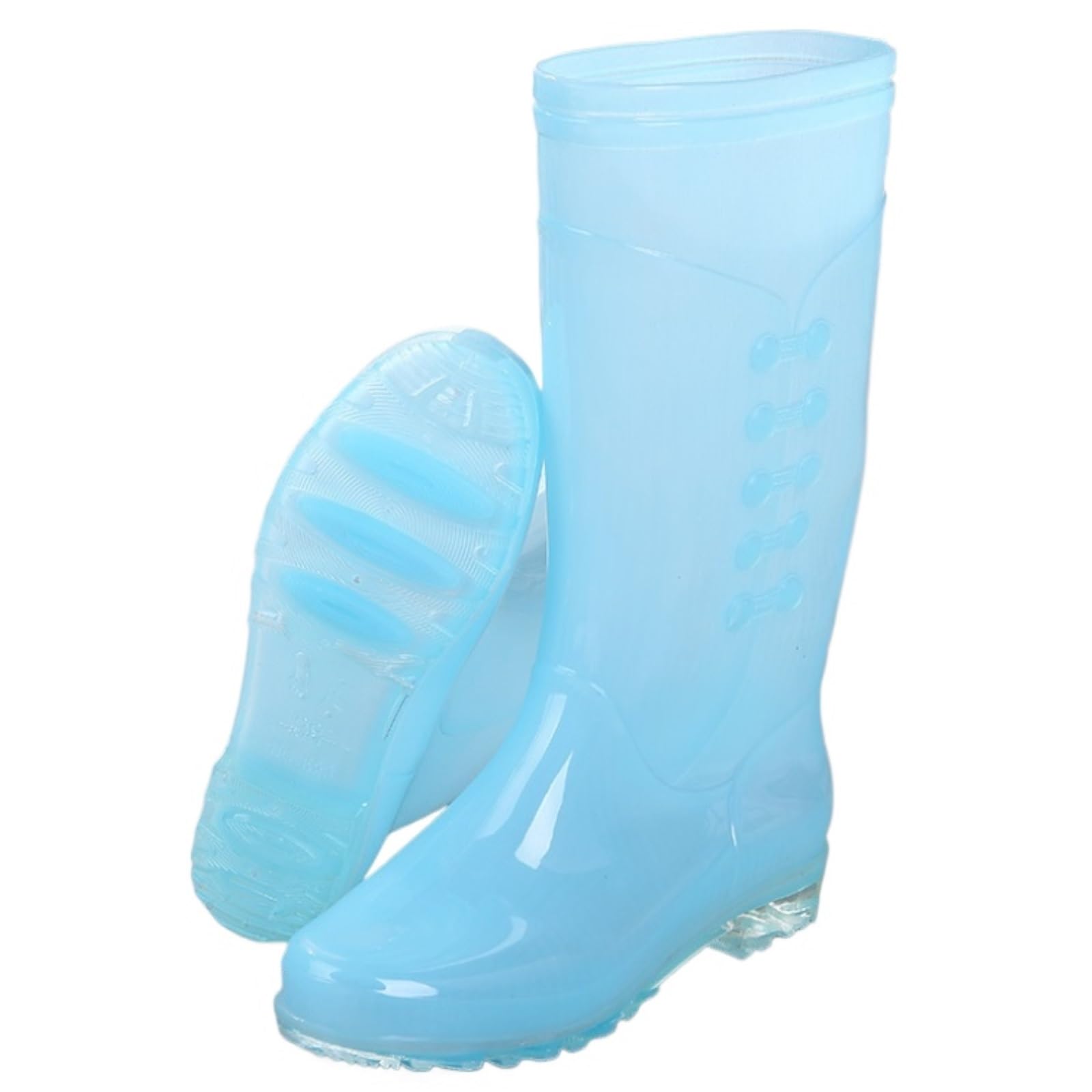 Kalosze Gumowe Buty Damskie Wysokie Buty Do Wody, Długie, Wodoodporne, Antypoślizgowe, Miękkie, Gumowe Kalosze Kalosze Robocze(Blue,35)