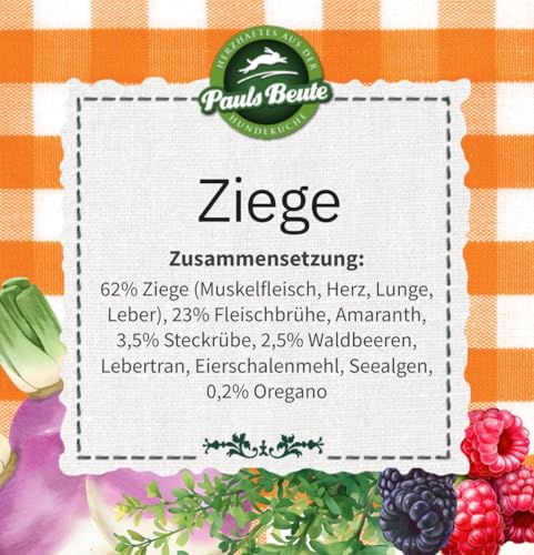 Pauls Beute Probierpaket Nassfutter Ziege & Pferd | 6 x 400g | Hypoallergenes Hundefutter Nass | Monoprotein | Fettreduziert | Ohne Künstliche Zusatzstoffe | Inkl. Gratis Dosendeckel