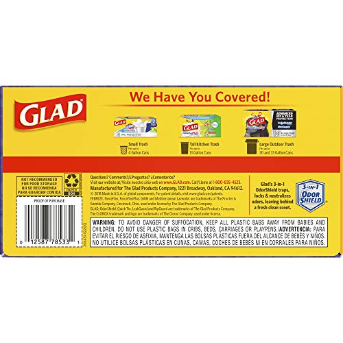 Image of Glad OdorShield Tall Kitchen Drawstring Trash Bags