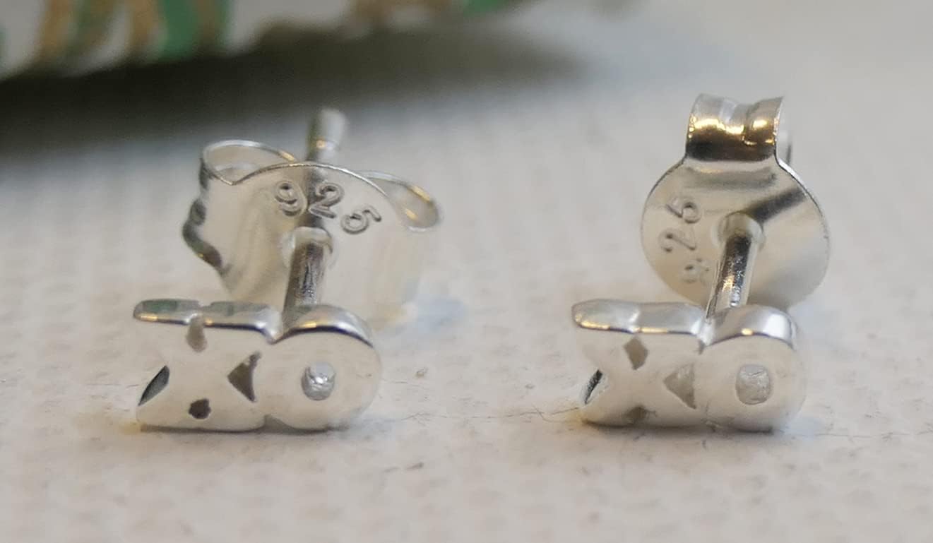 XO Stud Earrings - Tiny Dainty 925 Sterling Silver, Hypoallergenic – Handmade Minimalist Fine Jewelry for Women - Image 7