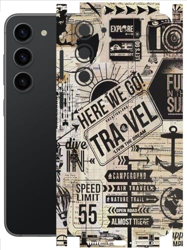 Image of AtOdds - Full Body Back Screen Guard Protector Film - Lamination Wrap Skin Sticker Compatible with Samsung Galaxy S23 (5G) | Scratchproof Matte Finish (Explore)