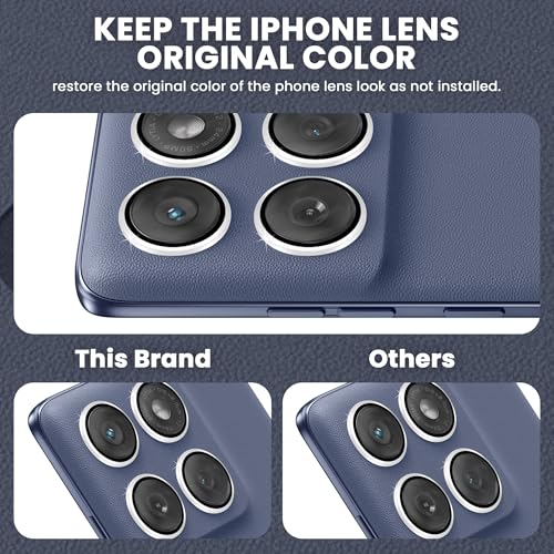 Image of ArmourPro Camera Rings Tempered Glass for Motorola Edge 60 Fusion, Tough HD Individual Aluminum Alloy Rings 9H Camera Cover, Scratch-Resistant,Camera Lens Protection| Silver, 1 Pack