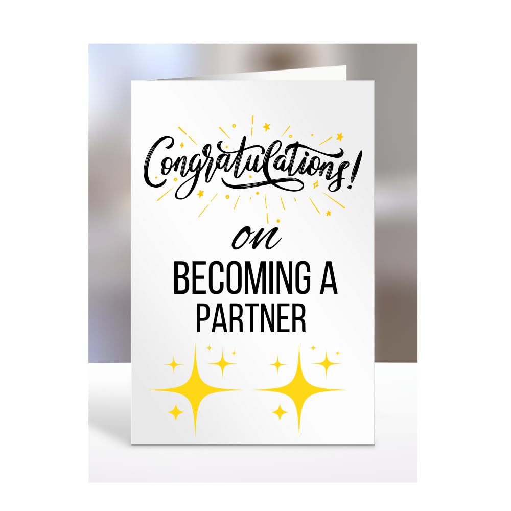 Congratulations on becoming a Partner card, Gifts for Men, Women, Presents for Christmas, A5-79_147 โ image 1