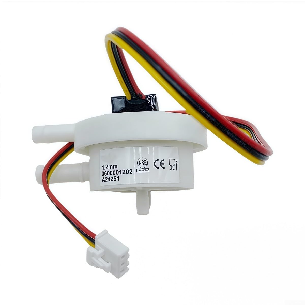 Coffee Machine Flow Meter 1.2mm Plastic Replacement Parts for Vibratory Pump Models, Accurate 0.20-0.35 L/min Water Flow Measurement in Brewing Control, White