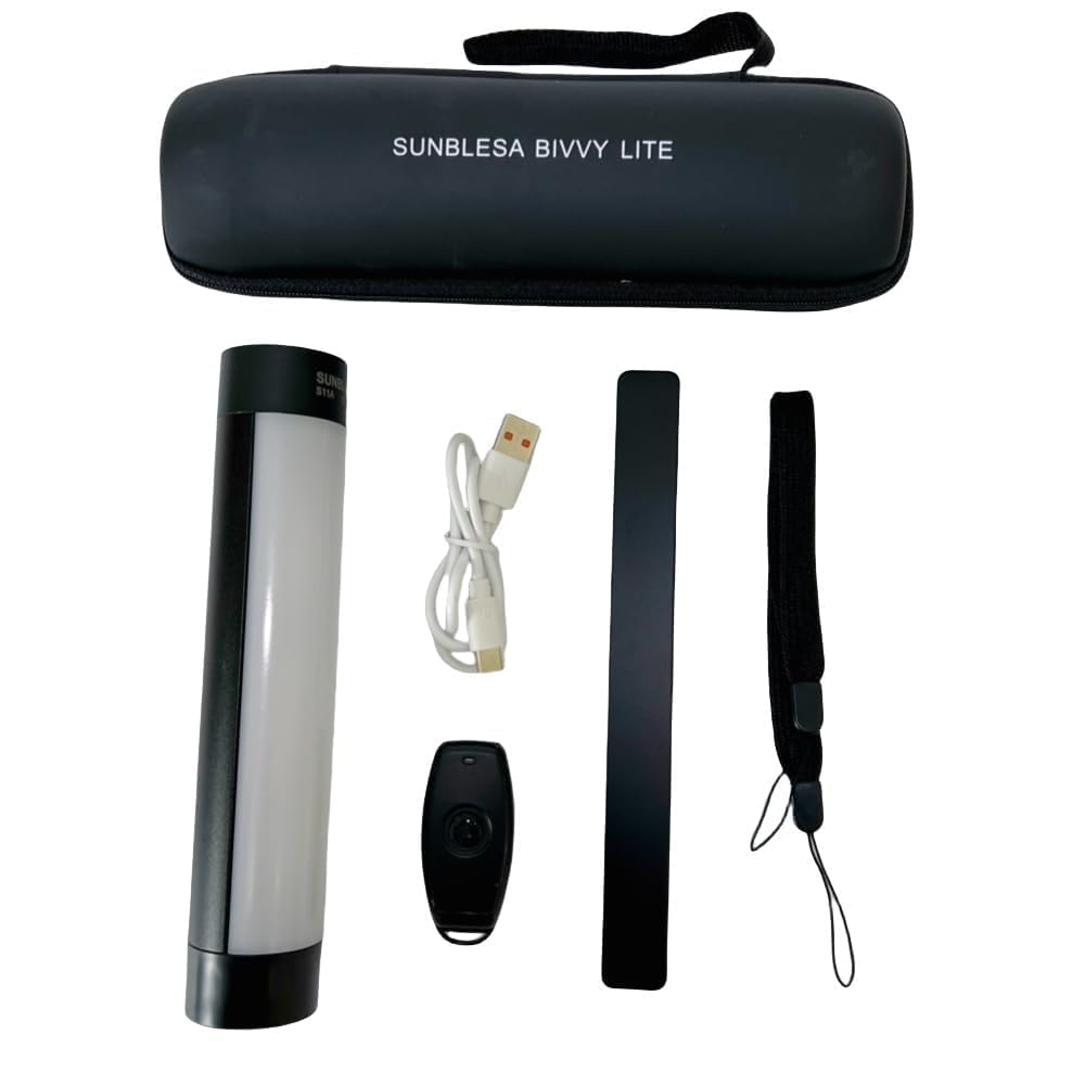 Sunblesa Bivvy Light Ricaricabile Aggiornata - Lanterna Magnetica LED per Pesca con Telecomando e Adattatore Bankstick, Power Bank 2600mAh, Modi Rosso/Verde/Bianco, Impermeabile per Carpa Campeggio