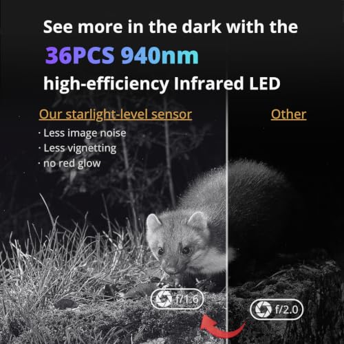 BlazeVideo Wildkamera WLAN mit App,Wildtierkamera Nachtsichtkamera Fotofalle 64MP 1296P Verbinden...