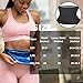 BODYSUNER Waist Trainer for Women Lower Belly Fat Sweat Band for Stomach Weight Loss Sauna Suit Workout Gym Deep Blue,L/XL