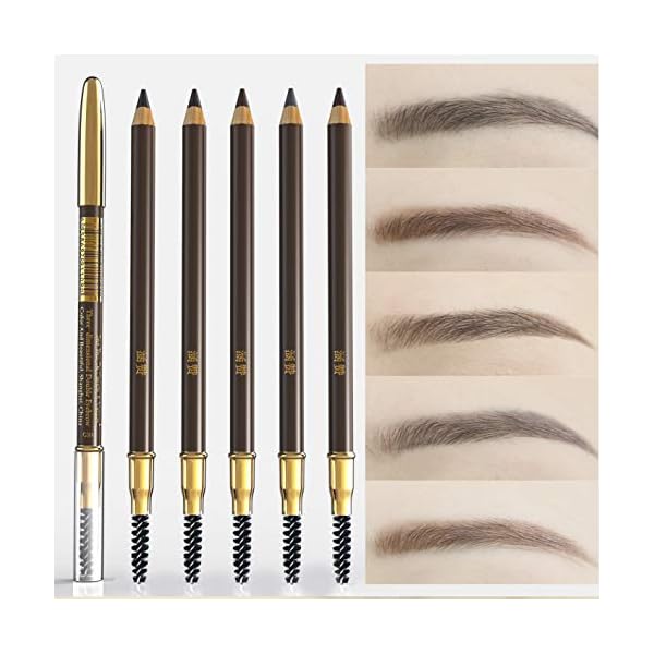 1pcs Eyebrow Pencil Longlasting Waterproof Durable Liner Eyebrow 5 Colors to Choose (2# Dark Brown)