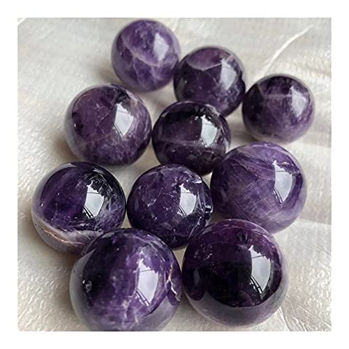 EKFBQBGW for Crystal Ball Polished 20mm-30mm Stones CrystalsStones Natural Stones and Minerals Decorative Home Collections (Color : 20mm Amethyst)