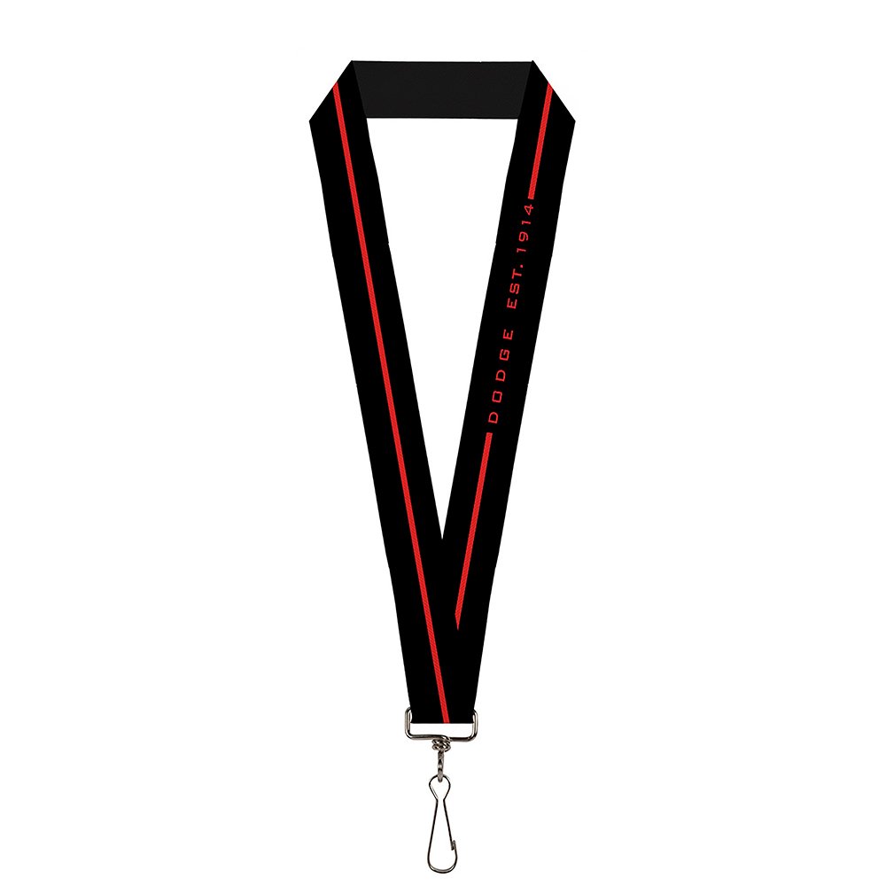 'Buckle Down Lanyard-1.0''-Dodge 100th Anniversary Logo/Stripe Black/r'