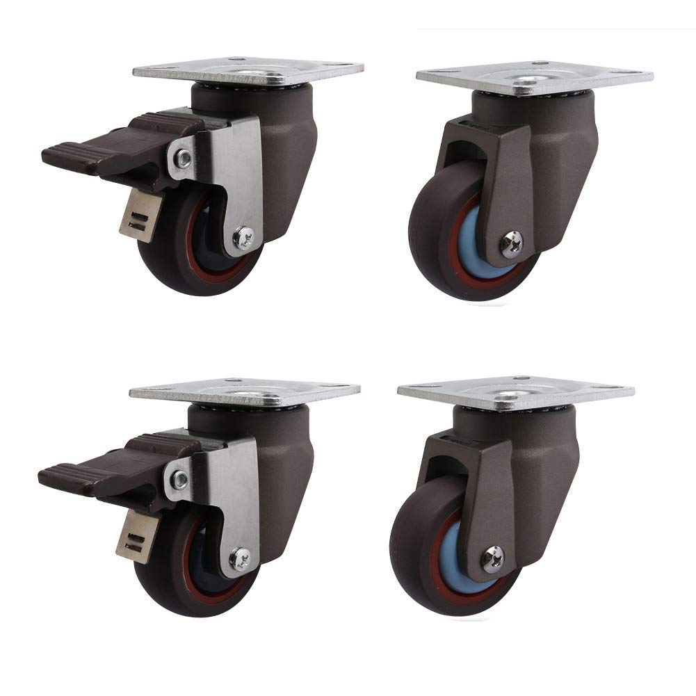 Roulettes pivotantes silencieuses en caoutchouc charge 400kg