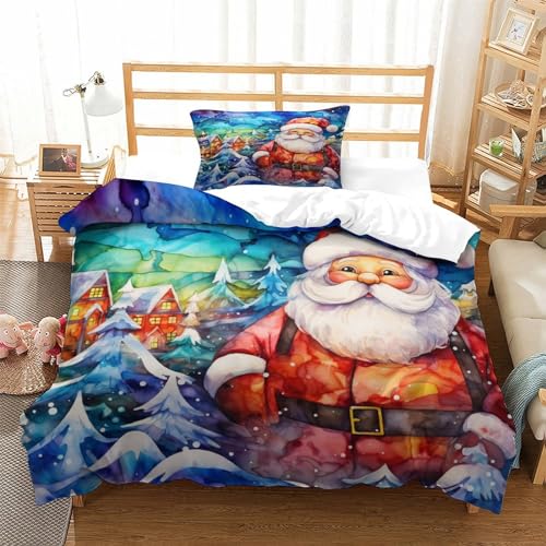 Housse de couette Noël fermeture éclair : fini la couette qui glisse !