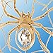 Matashi Christmas Decorations Spider On Web Ornament 24K Gold Plated Crystal Studded - Miracle Tinsel Legend Story,Tree Décor, Perfect for Christmas Gifts, Holiday Gifting, Seasonal Home Accents