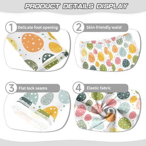 Egg Pattern 1 Girls Leggings Athletic Pants Tights Stretch Bottom3