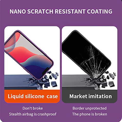 Coque en silicone liquide pour iPhone 14 Pro Max : la protection carrée couleur prune