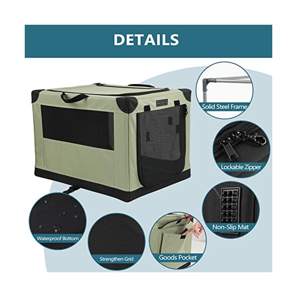 Petsfit-Portable-Soft-Collapsible-Dog-Crate-for-Indoor-and-Outdoor-Soft-Sided-Crate Soft Collapsible Dog Crate