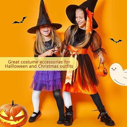 2 Pairs Girls' Striped Tights 14-16t Kids Thigh High Socks for Carnival Mardi Gras World Book Day Cosplay Accessories3