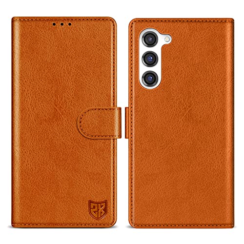 ZZXX for Galaxy S23 Plus Wallet Case Magnetic Closure 6.6 inch,Brown - image 1