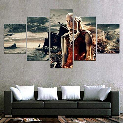 Leinwandbild für HeimdekorationFilmcharakterplakat 5 Stück,150x80cm. Dekoration, Fotodruck auf Leinwand