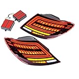 Astra Depot Red Lens Brake Stop Tail Light Flashing Turn Signal Lamp Backup Reverse Compatible with 2007-2014 Mercedes W204 C-Class MB280-0128/0129/1128/1129