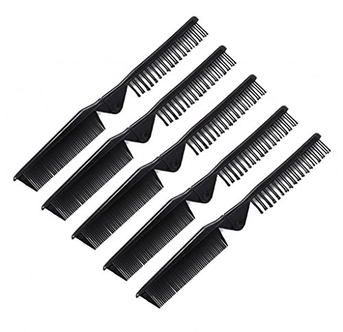 LOUISE MAELYS 5 Pcs Portable Travel Folding Hair Comb Compact Pocket Hair Comb Anti-static Brush Double Headed