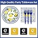 72 Pcs Lemon Paper Plates and Napkins Party Supplies , Blue Tiles Yellow Lemon Party Decorations Disposable Party Plates and Napkins Tableware Set for Birthday Wedding Baby Showe Serves 24 (Lemon)