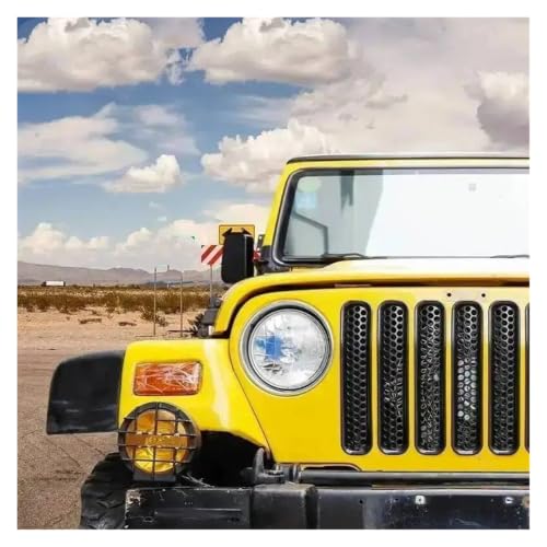 Rejilla frontal de coche para Jeep Wrangler TJ, accesorio de personalización en rutas y ciudad 6