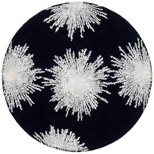 Image of Sifa Carpet Hand-Tufted Modern Round Area Rug NZ Wool Thick & Soft Circular Carpet for Living Room, Bedroom & Dining Room Weight -15 Pund, Size-5x5 Feet (60x60 Inch Round)