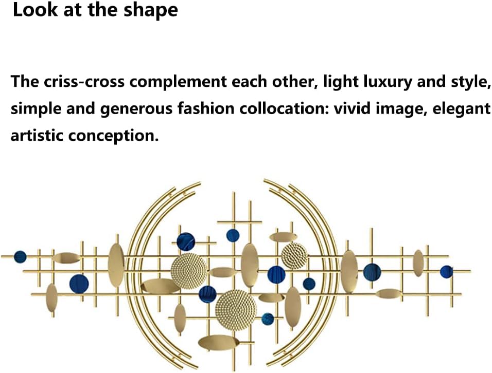 Image of ULTRA SHINE HOME DECOR Modern 3D Creative Rounds & Lines Metal Wall Art Geometric for Home Decoration, Bedroom, Living Room, Hotel & Restaurant Decor (50 x 24 Inch)