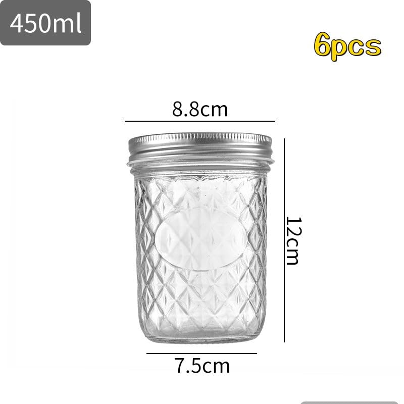 Amazon｜seimeinoki ガラス 保存容器 広口 16oz 容量450ml 6個セット