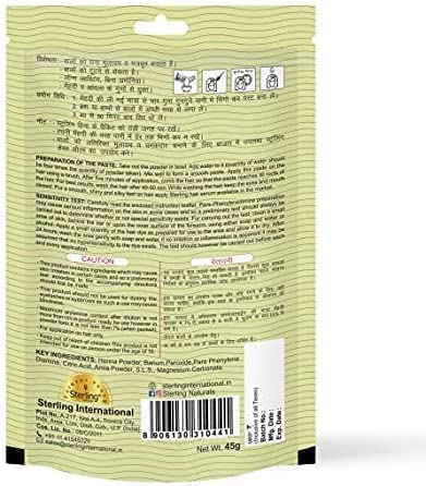 Metrol Sterling Naturals Megha Mehandi M2 (Marrón Oscuro) 45g Pack 2 miniatura 2