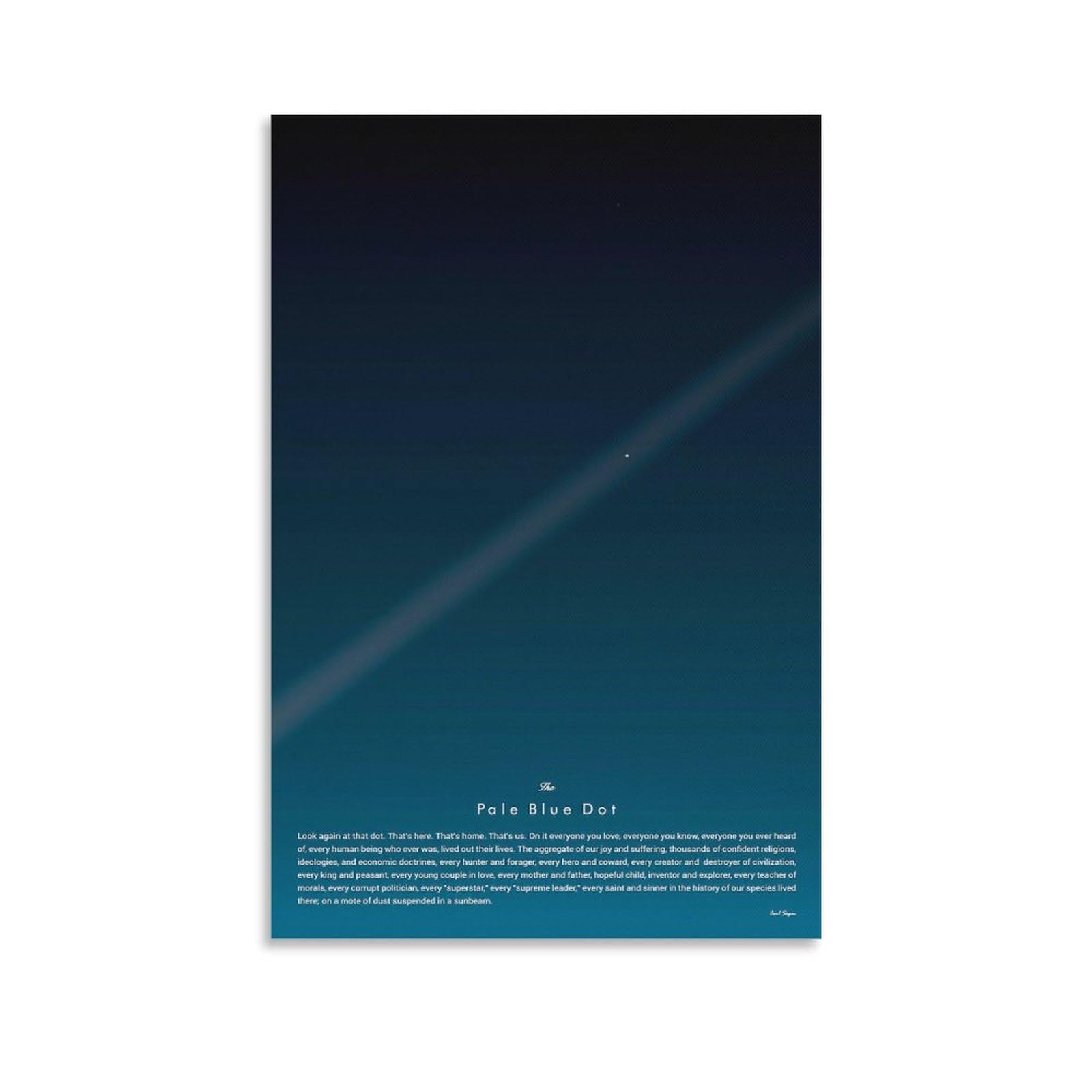 Carl Sagan The Pale Blue Dot, Astronomy Motivational Minimalist Art PosterS Canvas Wall Room Decor Aesthetic School Supplies Paintings 16x24inch(40x60cm)