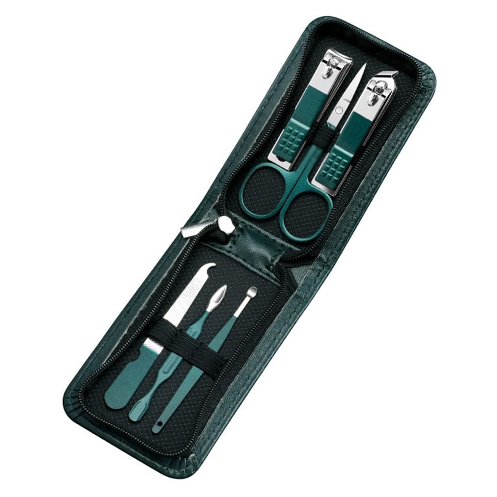 6 Piece Home Nail Clippers Complete Set Hollowing Spoon Nail Clippers Pedicure Manicure Nail Art Tools