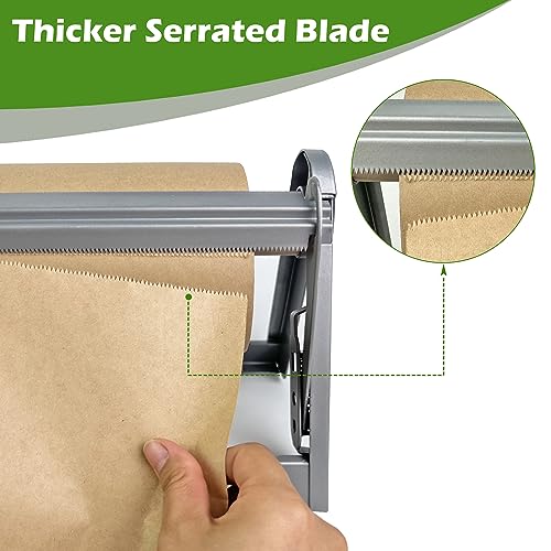 image for Ecohu 24in Wrapping Paper Roll Cutter - Holder Dispenser for Butcher F