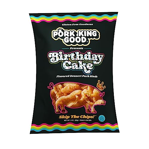 Pork King Good 4 Bag Variety Pack Of Sweet & Salty Dessert Flavored Pork Rinds thumb #3