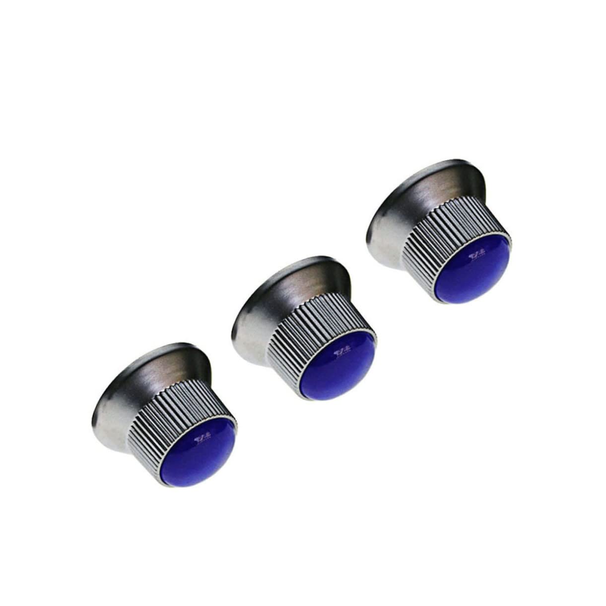 Wakauto 3pcs Guitar Knob Set Chrome Bass Knobs Nickel Guitar Gold Bass Replacement Volume Tone Control for Electric