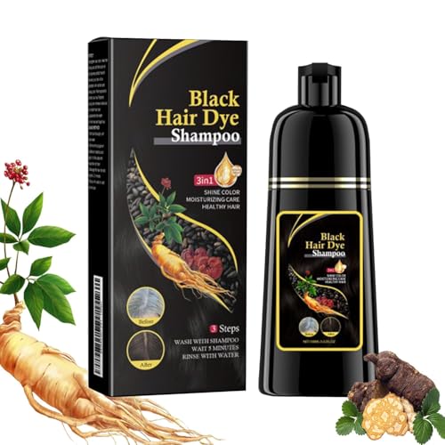 for Sgacai Shampoo, Hair Dye Shampoo 3 In 1, Instant & Long-Lasting Hair Color in Minutes, Plant-Based Soothing Floral Scent - for Women & Men (BROWN, 500ML/17.6OZ)