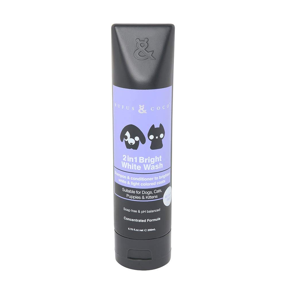 Rufus &amp; Coco Natural Dog Shampoo and Conditioner With Optical Brightening| Sulfate &amp; Paraben Free | pH balanced, Hypoallergenic Fresh Fragrance | Safe for Cats and Dogs