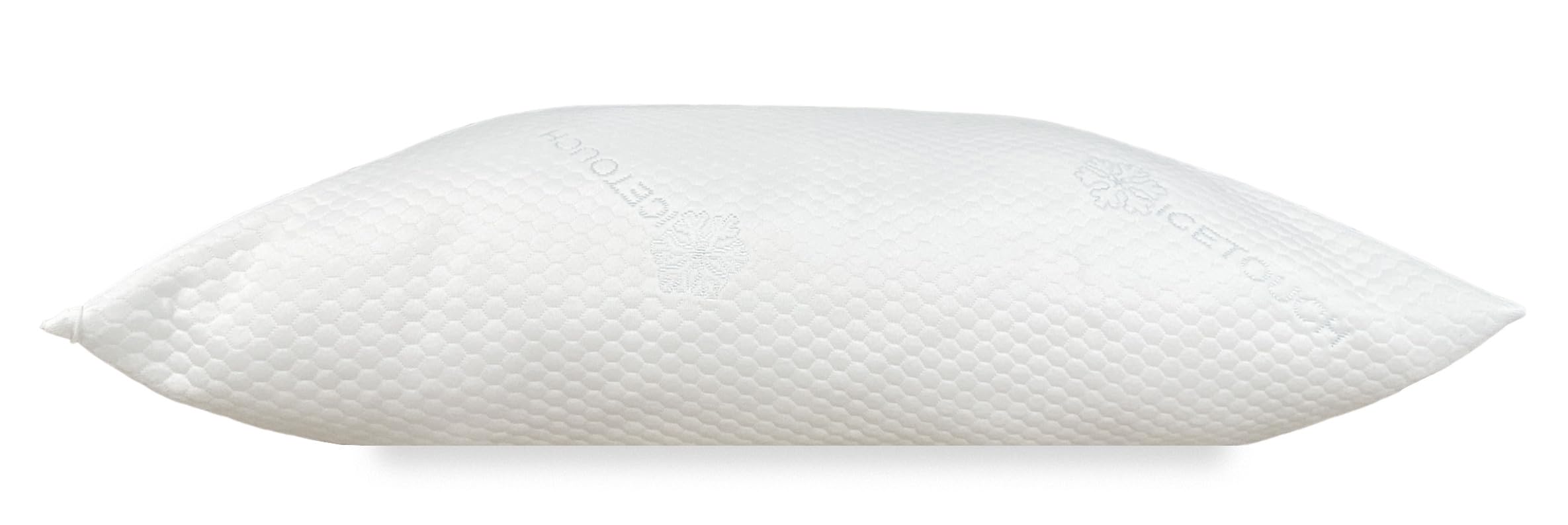 Tex family - Federe Cuscino Freddo Copricuscini Rinfrescanti Ice-Touch Singola 50x80 cm - Termoregolante Estiva - Copriguanciali Traspiranti e Made in Italy Cm. 50x80-2 Unità