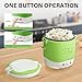 OSBA Mini Rice Cooker, 1L Travel Rice Cooker Small 12V For Car, Cooking For Soup Porridge and Rice, Cooking Heating and Keeping Warm Function(Green)