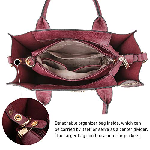 Image of Dasein Women's Designer Handbags Fashion Satchel Handbags Shoulder Bags Top Handle Work Bags w /Belt