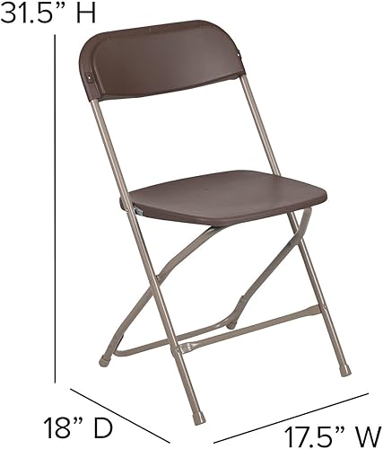 Vista 48 de Flash Furniture Hercules - Silla plegable comercial grande y alta, extraancha, capacidad de 650 libras de plástico duradero, color negro, paquete