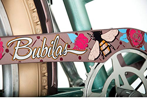 breluxx® 26 Zoll Damenfahrrad Cruiser Venera Fashion Bubilas Citybike Korb + Licht + Gepäckträger, Retro Damenrad, 6 Gang Shimano, Made in EU – Bild 3