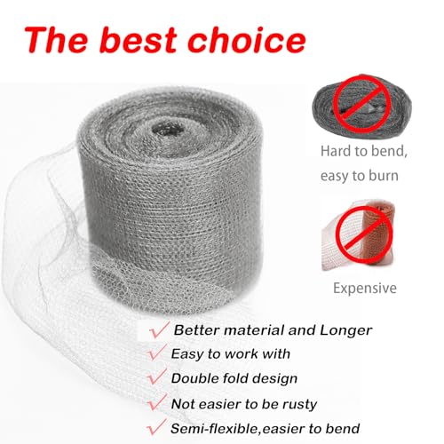 wire mesh for mice control 5 in x 30fthole fill fabric weep holes covers upgraded stainless steel wire mesh roll flexible stretchy mesh fabric for garden house and diy rodent barrier
