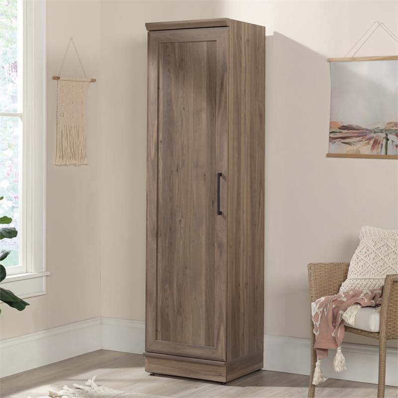 Miniatura 2 de Sauder Homeplus - Despensa de madera de una sola puerta con acabado de roble salado