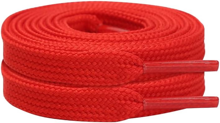 2 Pairs Flat Shoe laces 2mm Thick Shoelaces 5/16" Wide for Athletic Running Sneakers Shoes Boot Strings